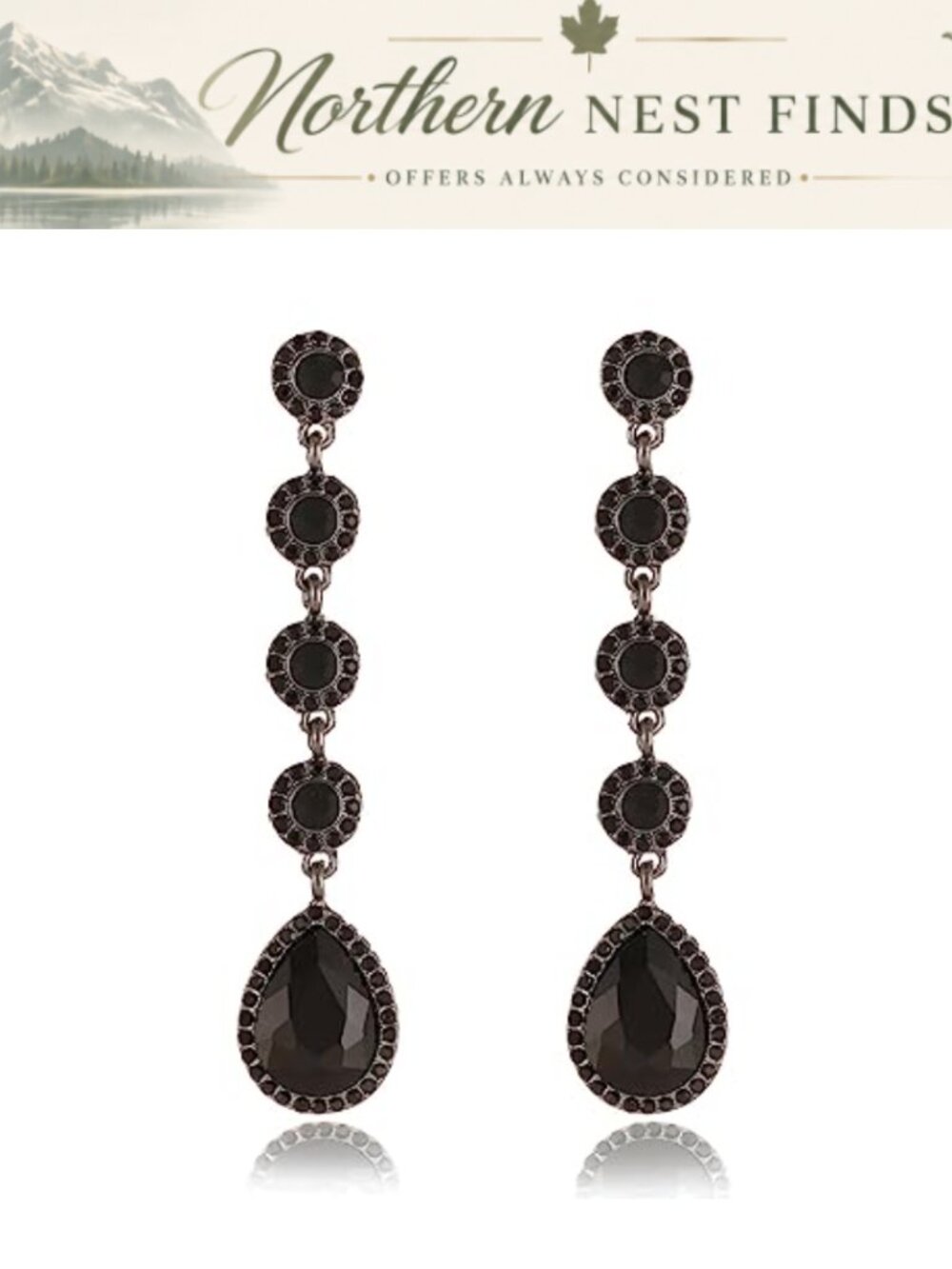Rhinestone Long Dangle Earrings Gold Plated Crystal Chandelier Teardrop